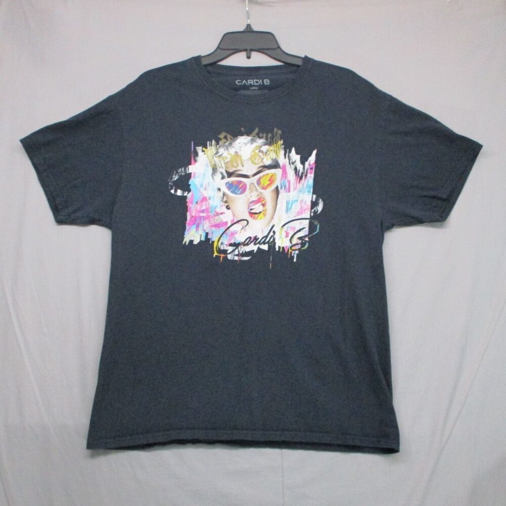 Cardi B Graphic Print‎ T-Shirt Black Women Size | L